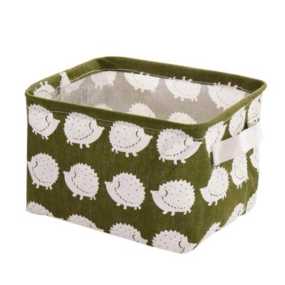 China Viable Storage Basket Children's Canvas Storage Basket Sundries Cabinet Organizer for sale