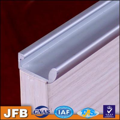 China Pull Handle Edge banding frame aluminum 6063 Series Alloy Profiles For Kitchen Cabinet Door for sale