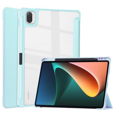 China Cloth material for computerl cover xiaomi flat pad 5 pro case hard shell smart auto sleep acrylic transparent flat wrap protector for sale