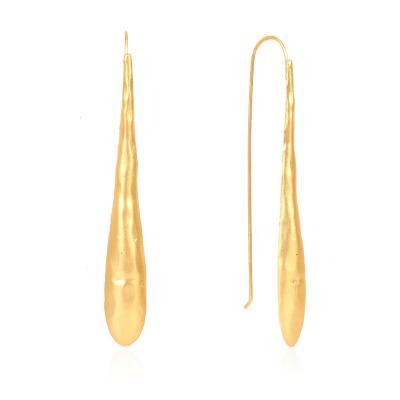 China New fashion durable design big drop earrings copper big hook earrings big earring gold hook for women for sale