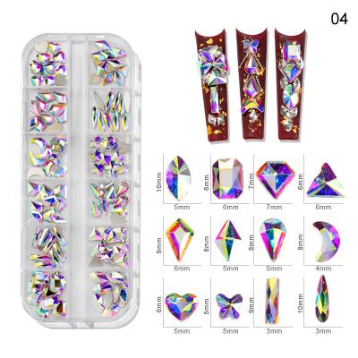 China 3D Rhinestones Nail Art Decoration Mixed Shapes Designs Diamond Decoration Nail Crystal Rhinestones for sale