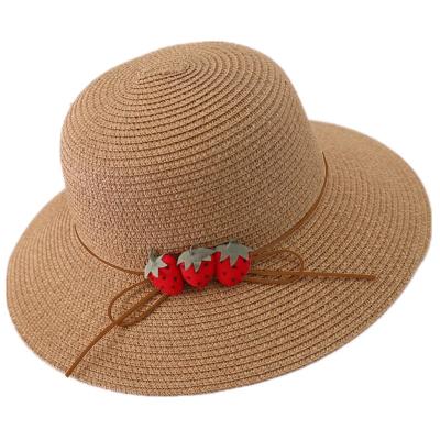 China New Straw Hat Straw Hat Ladies Summer Sun Hat Leisure Travel Outdoor Beach Hat Eco-friendly Cute Bow Rope for sale