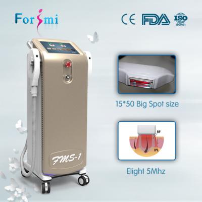 China 4*12000μF Capacitance e-light ipl rf beauty machine /shr ipl laser hair removal for sale