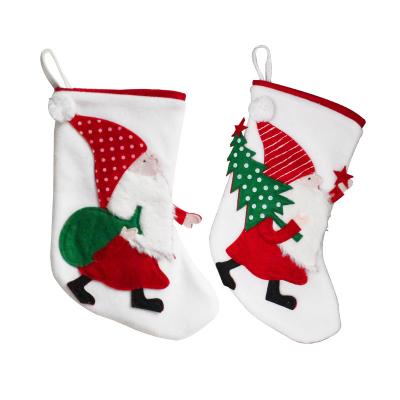 China Eco-Friendly Wholesale Small Christmas Stocking Storing Lovely Bags For Kids Fireplace Christmas Decoration Gifts for sale