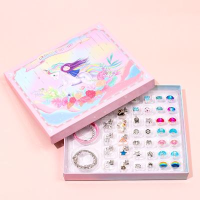 China 2022 Environmental Friendly Amazon Unicorn Alloy Crystal Glass Loose Beads Jewelry Charms Gift Set For Diy Bracelet Making Kit for sale