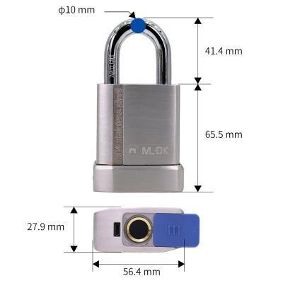 China MOK 304 Environmental Stainless Steel Fingerprint Protection Lock Wifi Tuya Outdoor Waterproof Fingerprint Security Smart Padlocks for sale