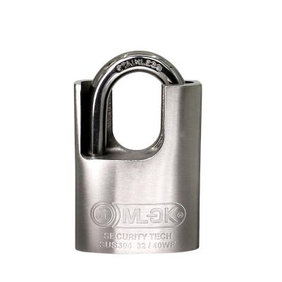 China Security Engineering Small MOK Stainless Steel Padlock Anti-theft Waterproof Lock Master Key for sale