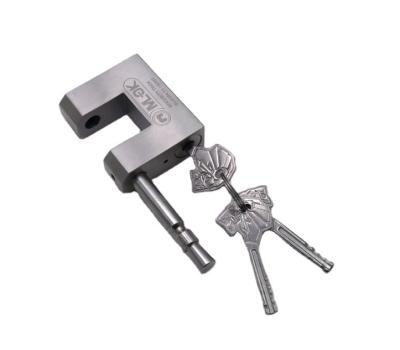 China Security Engineering MOK Container Heavy Duty Master Anti Cut Master Anti Cut Saw Antique Stainless Steel Padlock Set for sale