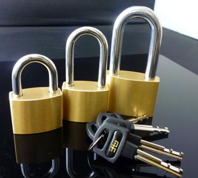 China Weather Proof Brass Padlock With Long Shackle In 40 Hardware for sale