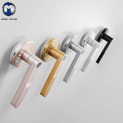 China MOK Zinc Alloy Keyless Front Door Electronic Fingerprint Door Black Wooden Digital Smart Door Locks for sale