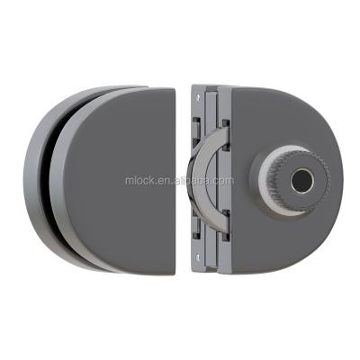 China MOK Modern Zinc Alloy Black Lock For Glass Doors Doors Lock Fingerprint Digital Glass Lock for sale