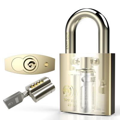 China Locksmith MOK 50mm Hardened Alloy 304 Stainless Steel Anti-Cut Shackle Padlock With Master Key for sale