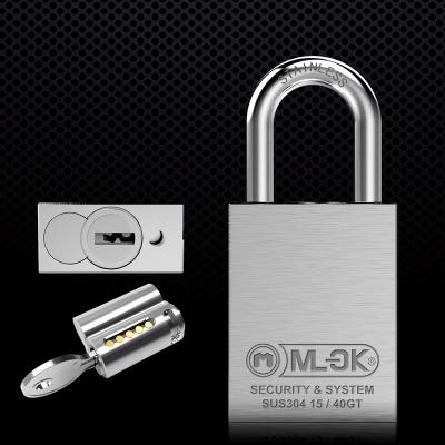 China Refrigerator truck body MOK sus304 stainless steel one inch shackle rekeyable padlock small keyed alike for locksmith for sale