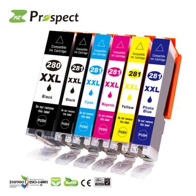 China Perspective COMPATIBLE PGI-280XXL PGI-280 CLI-281XXL CLI-281 280XXL 281XXL 280 281 PGI280 CLI281 compatible for color canon ink cartridge for sale