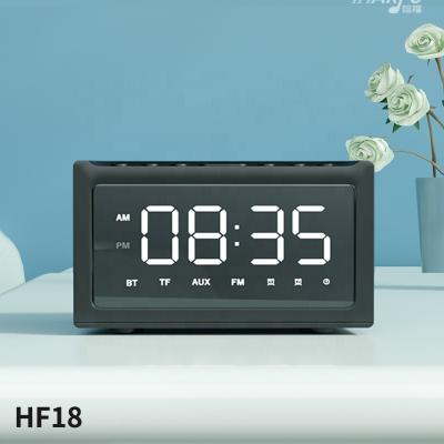 China Blue-tooth Radio Speaker Phone Function Amazon Best Alarm Clock Desk Speakers Wireless BT Subwoofer with Clock for sale