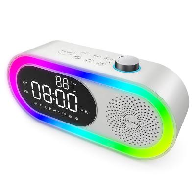 China Better Blue-tooth Visual Wireless Radio Stereo Speakers Fm Portable Amazon Call Boombox Outdoor Speaker With LED Light Temperature for sale