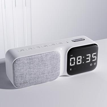 China New 2022 Video Speaker HF16 Blue-tooth Speaker Digital Display LED Mini Alarm Clock Wireless Subwoofer Music Player for sale