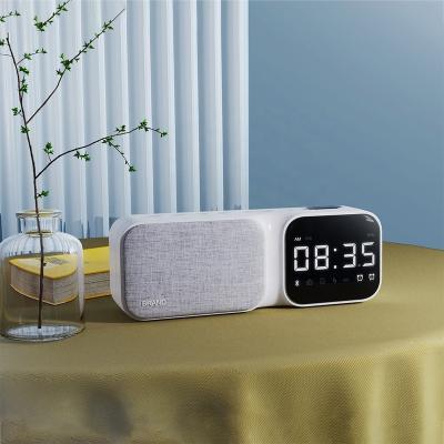 China Professional Blue Tooth Fantasy Game Visual Tissue Cloth Speaker with Mic Alarm Clock Digital Led Display, Digital Alarm Clock with USB Port for sale