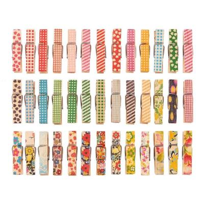 China Photo Pegs Mini Photo Printing Colored Paper Used Wooden Clothespins for sale