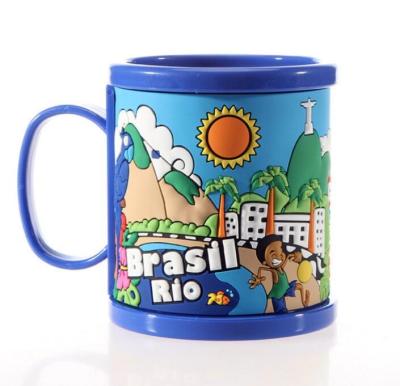 China Sustainable Pvc 3d Cartoon Soft Rubber Mug for sale