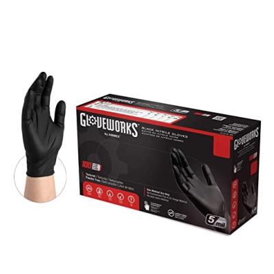 China Black Daily Chemical Resistant Hand Protection Industry Cheap Price Best Nitrile Gloves for sale