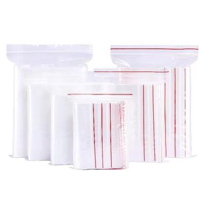 China Disposable Resealable Clear Thick And Durable Zip Lock Bags Closure Biscuit Plastic Bags for sale