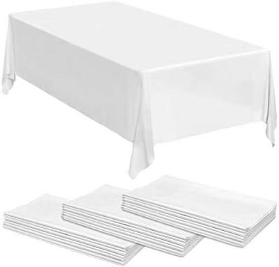 China Disposable waterproof white ivory black tablecloth round rectangular square tablecloth for sale