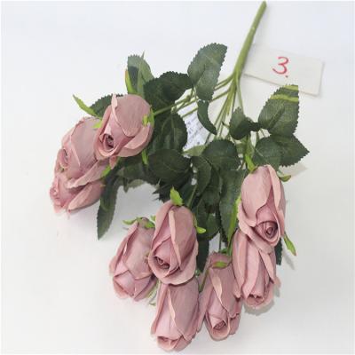 China Handmade Bouquet Roses Making Wedding Decoration Real Rose Bud Bush Floral Artificial Flower Rose Touch Latex Rose for sale