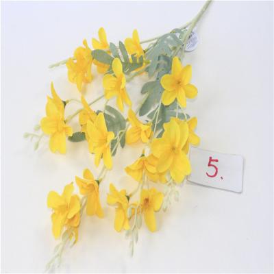 China Handmade Decorative Lily Flower With 5 Groups Colorful Small Petal Artificial Flower For Decor for sale