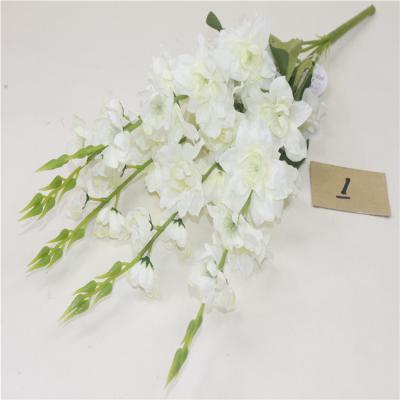 China High Quality Ceremony Simulation Nature Touch Artificial Flowers 60cm Delphinium Real For Wedding Decoration for sale