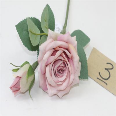 China Artificial 45cm Ceremony With 2 Paris Heads Rose (1 Flower Bud 1) To Wedding Decoration for sale