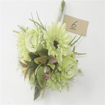 China Ceremony Mix Flower Bouquet of Rose (3) + Chrysanthemum (3) + Artificial Cymbidium Flower (1) for Wedding for sale