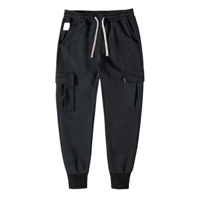 China Wholesale high quality men's single empty fleece cargo heavy sweatpants for sale