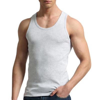 China Custom Anti-pilling Men's Fitness Tank Top Single Cotton Workout Gym 100% Empty Smooth Invest for sale