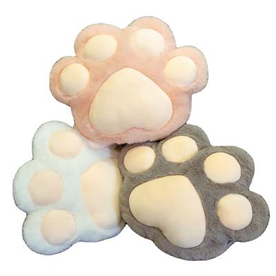 China Wholesale Custom Anti-static Cute Warm Winter Paw Cat Logo Warm Hand Pillow Can Place Soft And Comfortable Paw Cat Hot Water Bag Cushion for sale