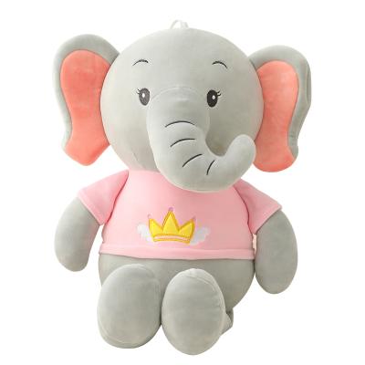 China Custom Wholesale Cheap Cute Fasion Elephant Doll Baby Stuffed Doll 100% Cotton Down Birthday Gift Girl for sale