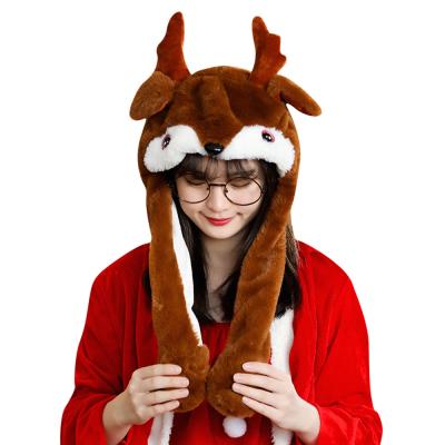 China New Design Plush Christmas Santa Claus Elk Hats Inflatable Tentacles / Adult Christmas Kids Xmas Luminous Song Tentacles Inflatable Movable for sale