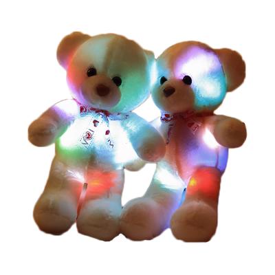 China Custom Gifts Color And Led Light Up Teddy Bear Teddy Bear Valentine's Day Gift for sale