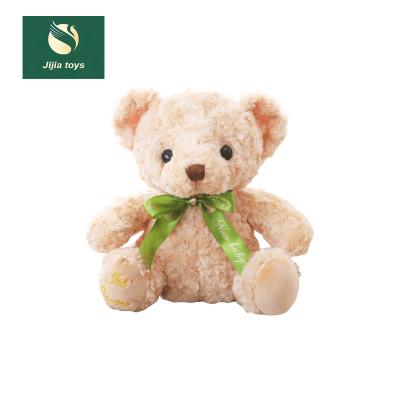 China Soft Brown Plush Teddy Bear Plush Toy College Graduation Dress Logo Embroidery Plush Mascot Souvenir Custom Plush Toy for sale