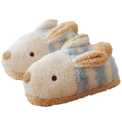 China Warm Comfortable Women Men's Daily Life Winter Slipper Plush Slipper House Rabbit Home Plush Indoor Rabbit Slipper for sale