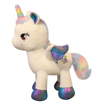 China Cute Fasion Rainbow Unicorn Doll Web Celebrity Pony Baby Plush Toy Doll Doll Birthday Gift For Girls for sale