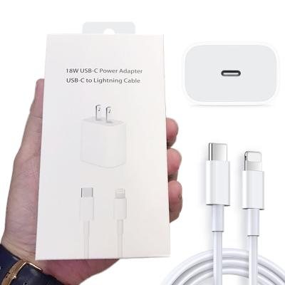 China Mobile Phone Tablet Charging China Factory 18W USB-C Power Adapter with PD Cable 9V2A Fast Charging for sale