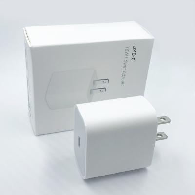 China Cell Phone Mobile Phone Charger Type C Power 18W Fast Charging Adapter With Package for sale