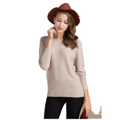 China New Design Autumn Anti-pilling Color Pure Merino Wool Cashmere Customized Solid Sweater Women Pullovers for sale