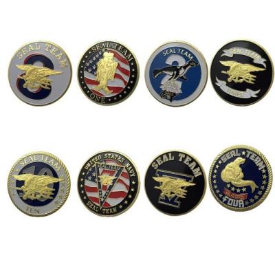 China Fashion United States Seal Team Seal Land Air US Navy USA Military Custom Challenge Coins Souvenir Gifts Manufacturer for sale