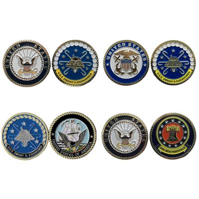 China Military Manufacturer Customize Commemorative Souvenir Coins 3d Challenge Coins Custom Rope Edge Challenge Coin for sale