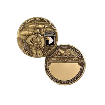 Κίνα Custom Airborne Paratrooper Antique Brass Military USA Air Force Souvenir Gifts Manufacturer 3D Medallion Gold Challenge Coins προς πώληση