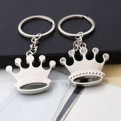 중국 Souvenir Gifts Promotion Wholesale Customized Keychains Holder Valentine Lover Wedding Birthday Gift Queen Crown With Crystal Custom Crown Keychain 판매용