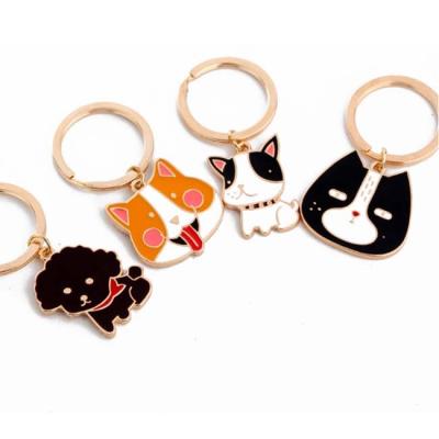 중국 Customized Soft Enamel Metal Alloy Keychains Holder Souvenir Gifts Manufacturer Customized Soft Enamel Pet Love Dog Puppy Dog Key Chain 판매용