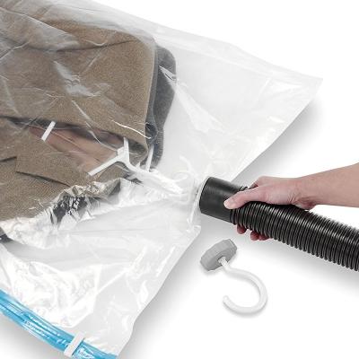 China Good Stored PA+PE Material Clothes Vacuum Bag With Hanger for sale